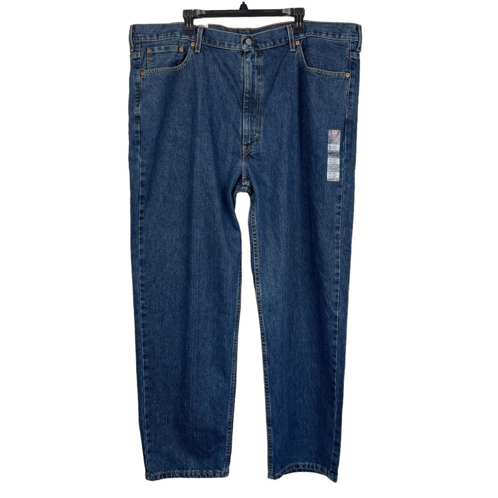 NEW Levi's 550 46x32 Big &Tall Relaxed Fit Tapered Leg Denim Blue Jeans Zip